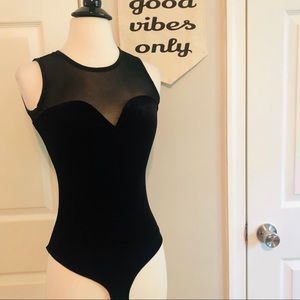 Glamorous Velvet Bodysuit - Size XS